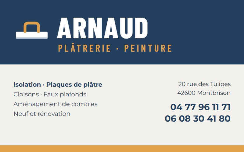 Carte de visite Arnaud Plâtrerie