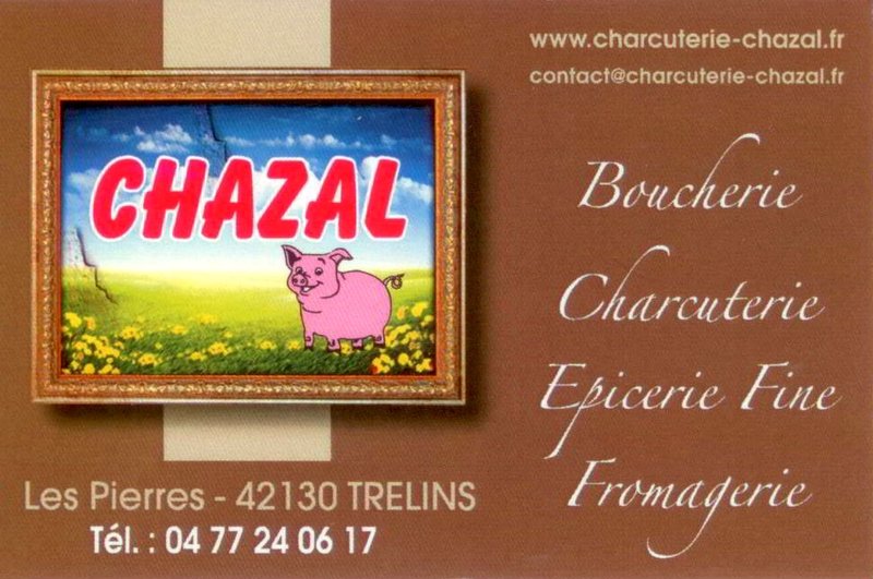 Carte de visite Boucherie Chazal