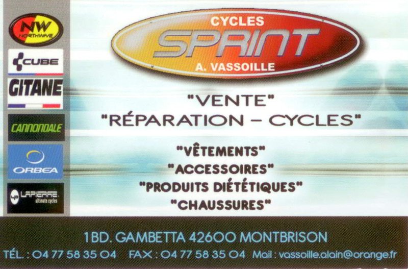 Carte de visite Cycles Sprint